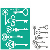Rosa Talent Self-Adhesive Stencil A4, Pattern No. 20