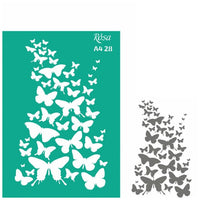 Rosa Talent Self-Adhesive Stencil A4, Pattern No. 28