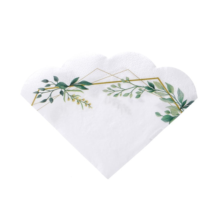 Round Decoupage Napkin Leaves Frame, 1 pc, image 2