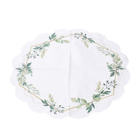 Round Decoupage Napkin Leaves Frame, 1 pc, image 1