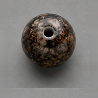 Round Marbled Glass Beads 8 mm – 15 pcs – brown-black