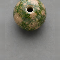 Round Marbled Glass Beads 8 mm – 15 pcs – green-brown