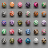 Round Marbled Glass Beads 8 mm – 15 pcs