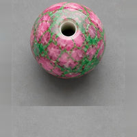 Round Marbled Glass Beads 8 mm – 15 pcs – pink-green