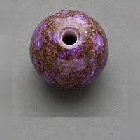 Round Marbled Glass Beads 8 mm – 15 pcs – purple-brown