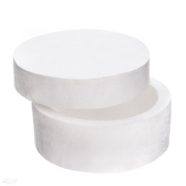 Round Polystyrene Box, 13.5 cm