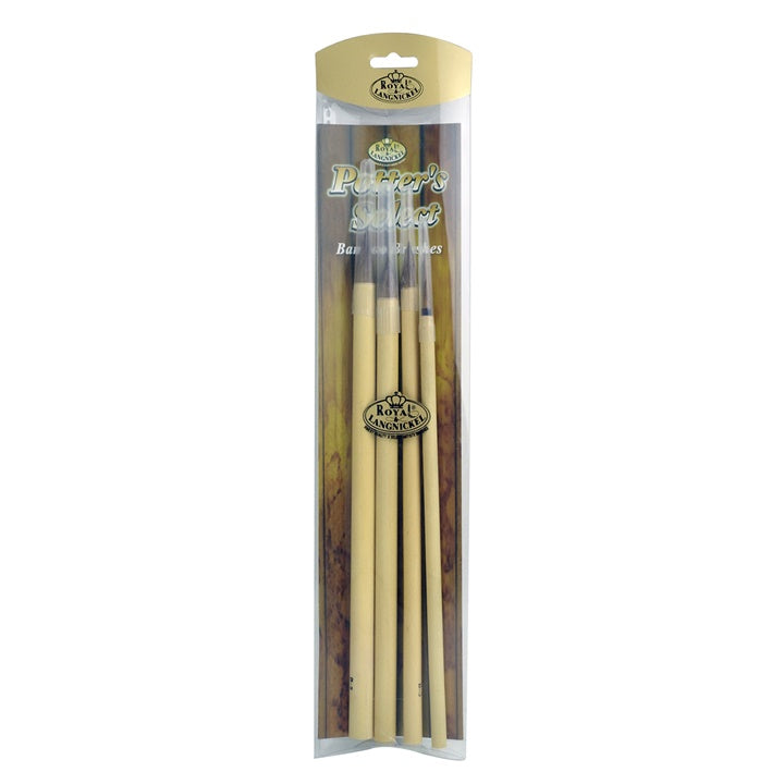 Royal and Langnickel Bamboo Brushes for Ceramics and Calligraphy, Set of 4, Image 1