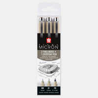 SAKURA Pigma Micron Architecture Technical Pen Set - 3 pcs - Black