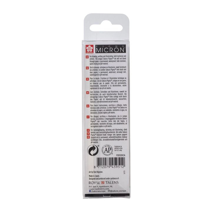SAKURA Technical Pen Set Pigma Micron set Broad, Set of 3 — image 3