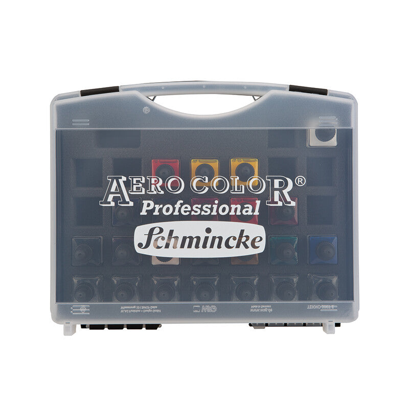 Schmincke AERO COLOR Plastic Set - 16 x 28 ml + 7 Empty Jars