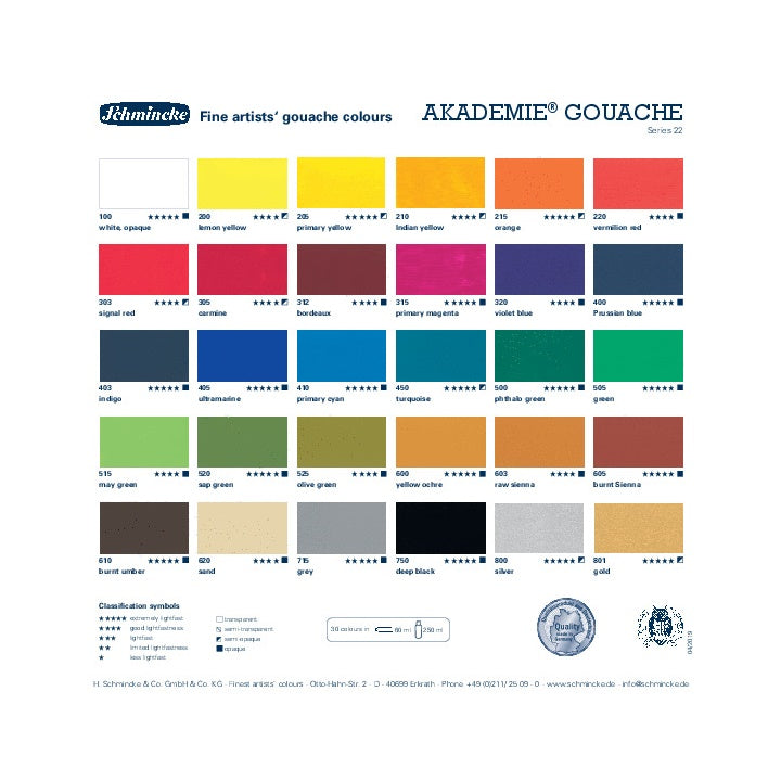 Schmincke AKADEMIE Gouache Paint Set, 10 x 60 ml — image 2