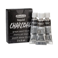 Schmincke Liquid Charcoal Trio Set - 3 pcs