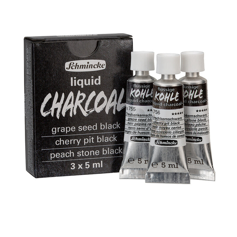 Schmincke Liquid Charcoal Trio Set - 3 pcs