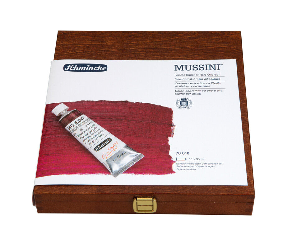 Schmincke - MUSSINI Oil Color Set 10 x 35 ml in Wooden Box