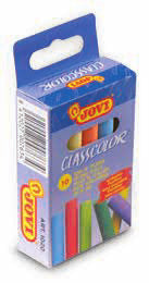 School Chalk, 10 pcs, Colored, 80 mm, 9 mm Diameter