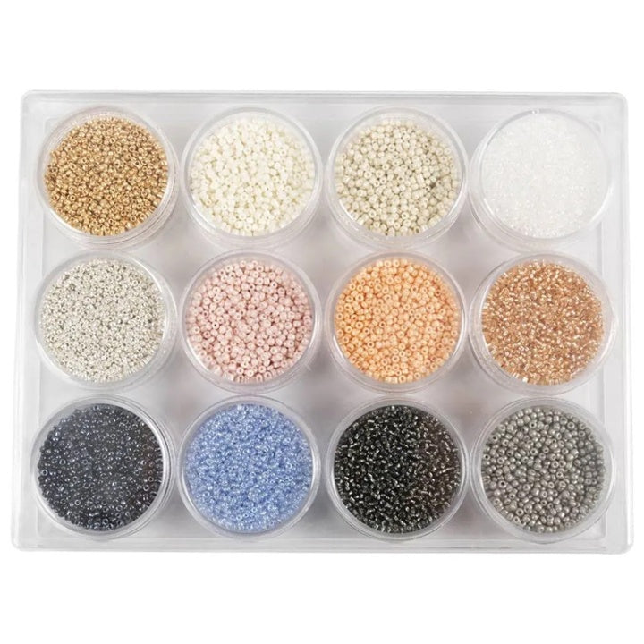 Seed Beads, Soft Colors, 1.7 mm, Set of 12 × 15 g — image 2