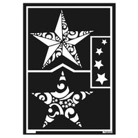 Self-Adhesive Christmas Star Stencil A5
