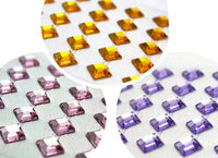 Self-Adhesive Crystals - Squares | various colors