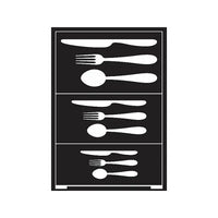 Self-Adhesive Cutlery Stencil A5