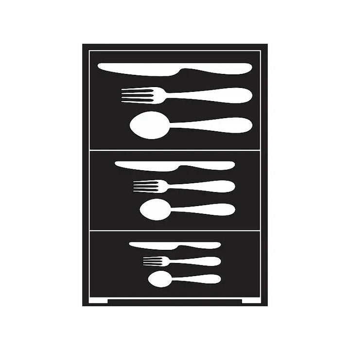 Self-Adhesive Cutlery Stencil A5