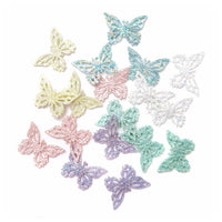 Self-Adhesive Felt Butterflies with an Iridescent Effect, Set of 18