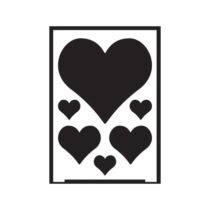 Self-Adhesive Heart Stencil A5