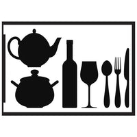Self-Adhesive Kitchen Utensils Stencil A5