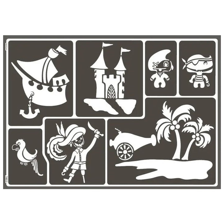 Self-Adhesive Pirates Stencil A3