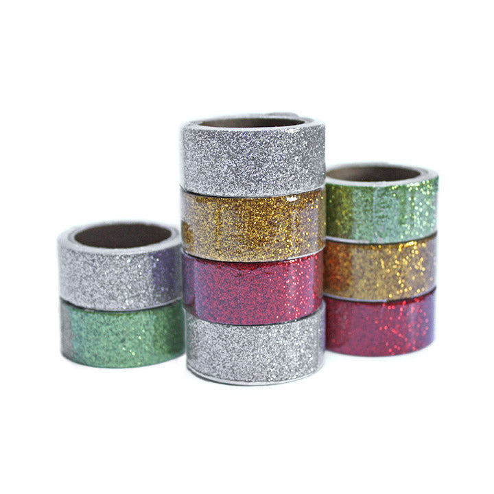 Self-Adhesive Ribbon with Glitter, 18 mm | various colors