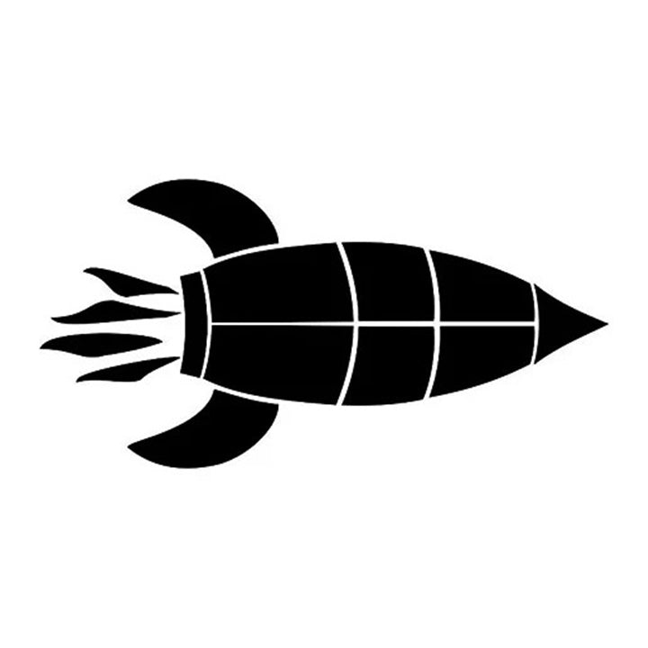 Self-Adhesive Rocket Stencil 7 x 10 cm
