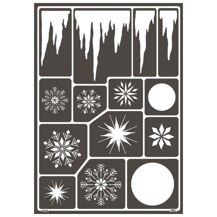 Self-Adhesive Snowflake Stencil A3