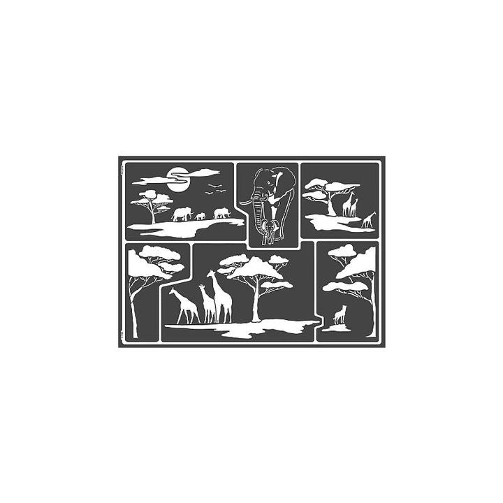 Self-Adhesive Stencil Africa A3