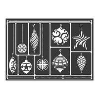 Self-Adhesive Stencil Christmas Ornaments A3