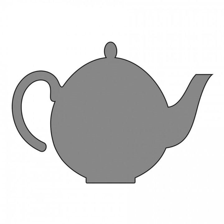 Self-Adhesive Teapot Stencil 7x10 cm