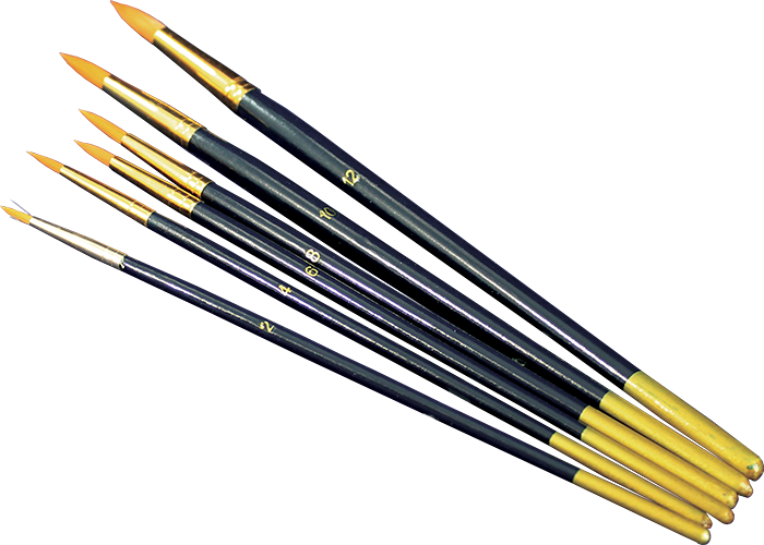 Set of Liner Brushes, 6-Piece – pointed, 6 pcs/pack, sizes 2,4,6,8,10,12