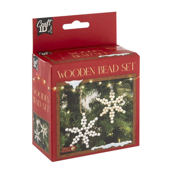 Set of wooden beads XMAS STARS, image 2