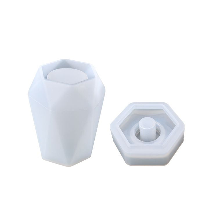 Silicone Mold for Casting a Hexagon Soap Dispenser — image 1