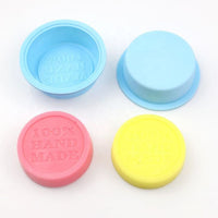 Silicone Mold for Casting, Circle + 100% Hand Made Text, Image 3