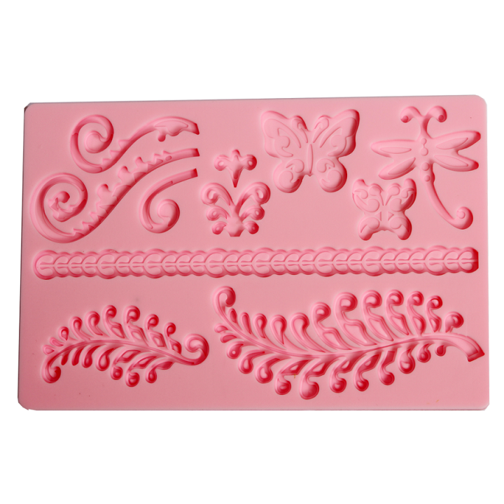 Silicone Mold Grapevine & Butterflies 20x12.7x0.7 cm