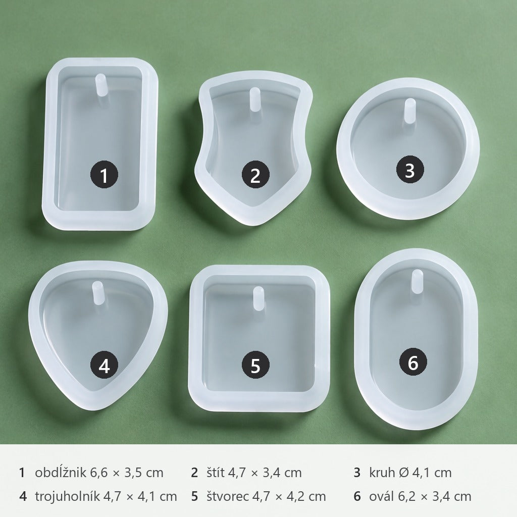 Silicone Resin Pendant Mold with Keyrings