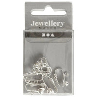 Silver Clip-On Earrings with Half Ball and Loop, Set of 6 — image 2