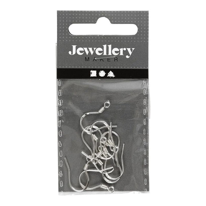 Silver Earring Hooks 14 mm - 10 pcs — image 1