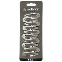 Silver Hair Clips with a Hole for Decorations, 10 pcs, image 2