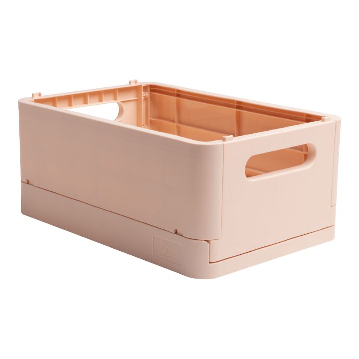SKANDI Folding Storage Box, Recycled PP, MIDI, Salmon