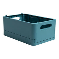 SKANDI Folding Storage Box, Recycled PP, MIDI, Petrol