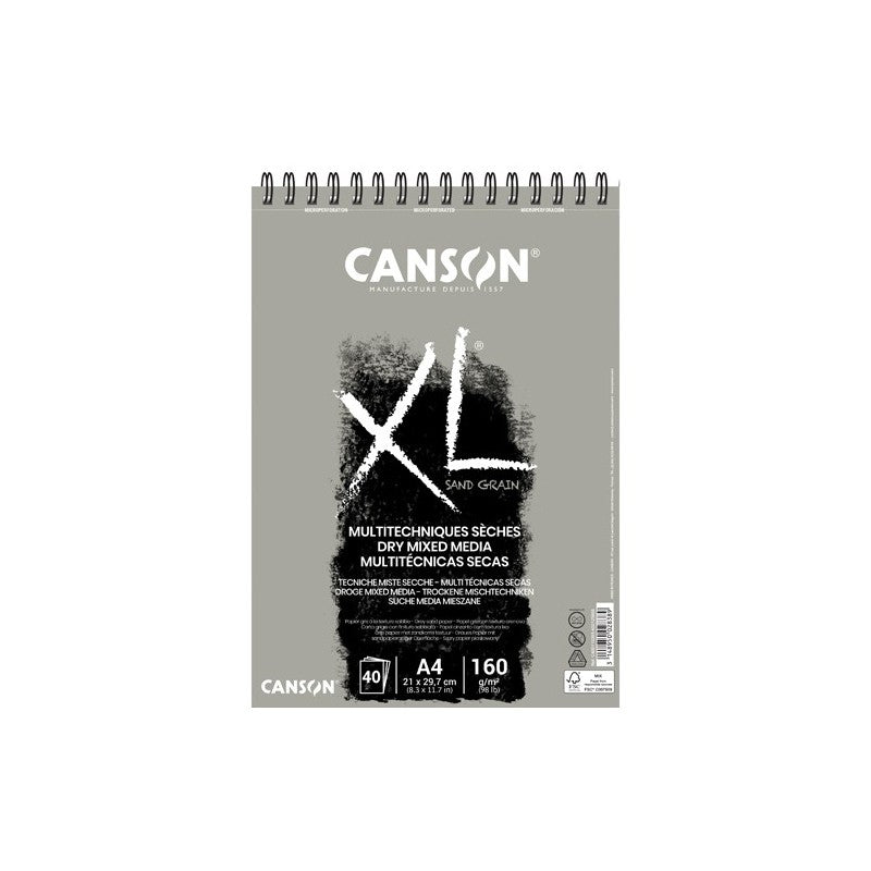 Sketching Pad CANSON XL Touch Grey 160 g/m² A4 – A3 - 40 sheets