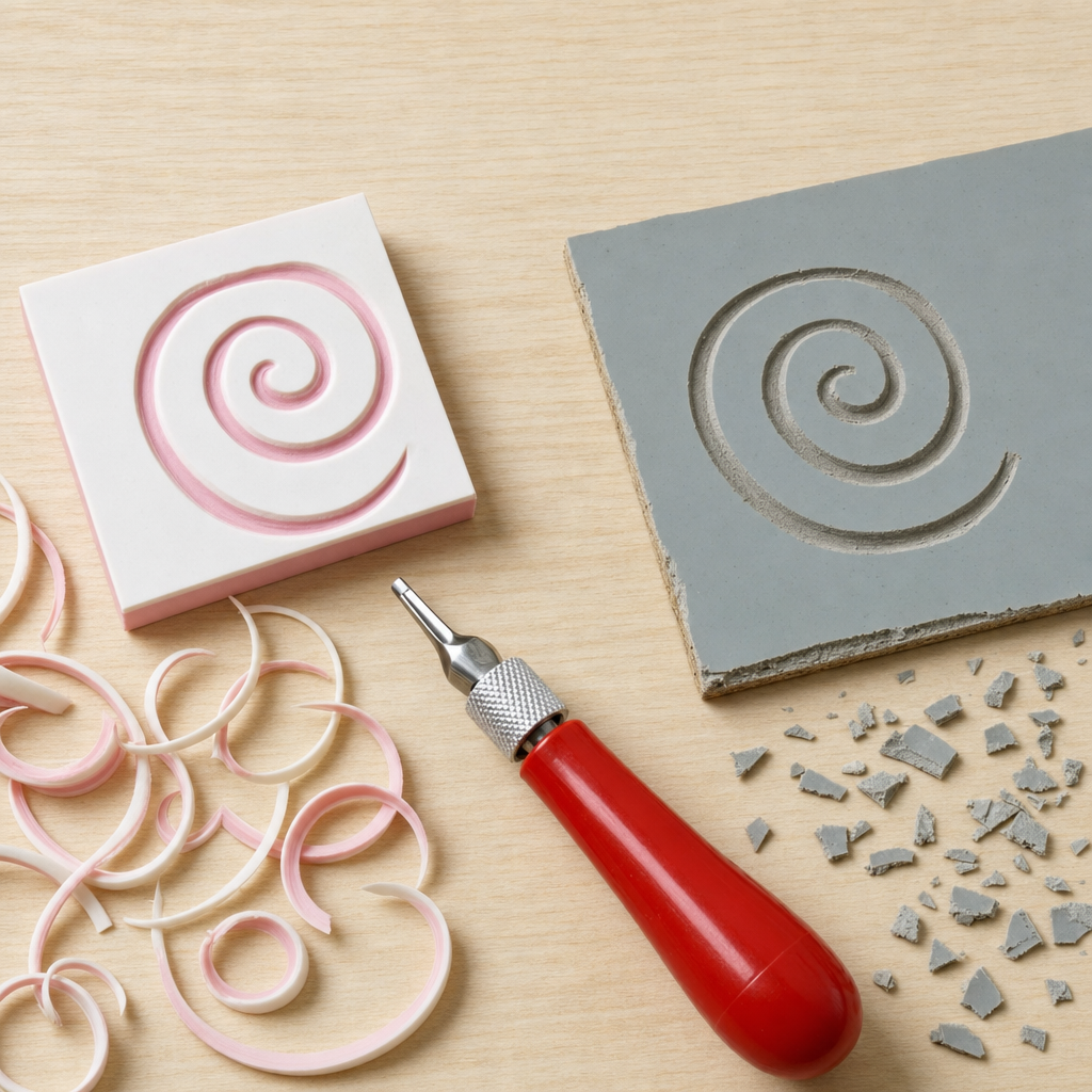 Soft Rubber Carving Block for Stamp Making - 5 x 5 cm