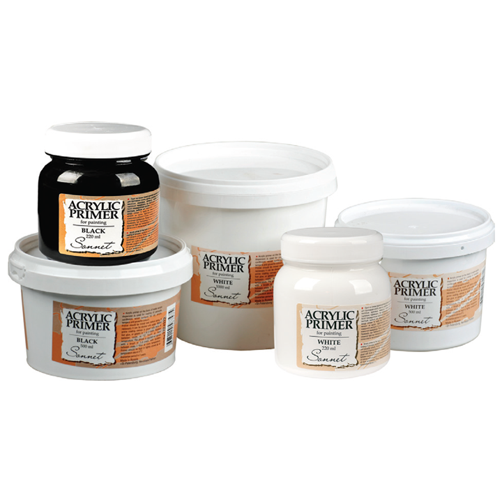 Sonnet Acrylic Gesso PRIMER White/Black | various volumes — image 5