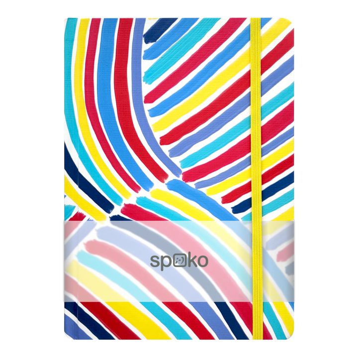 Spoko A5 Lined Notebook, 96 Pages - Blue Brush - Image 1