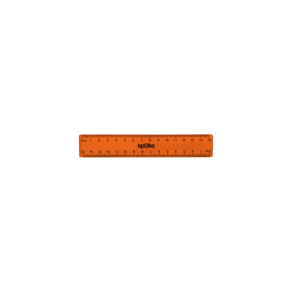 Spoko Flat Ruler 15 cm, Assorted Colors
